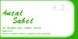 antal sabel business card